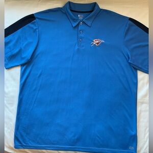 NBA OKC Thunder blue short sleeve TX3 Cool Polo Shirt men’s size 2XL